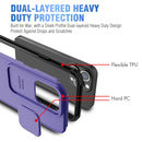 Up and Down Sliding Camera Cover Design Shockproof TPU + PC Protective Case For iPhone 13 Pro(Purple)