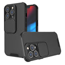 Up and Down Sliding Camera Cover Design Shockproof TPU + PC Protective Case For iPhone 13 Pro Max(Black)