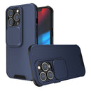Up and Down Sliding Camera Cover Design Shockproof TPU + PC Protective Case For iPhone 13 Pro Max(Blue)