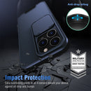 Up and Down Sliding Camera Cover Design Shockproof TPU + PC Protective Case For iPhone 13 Pro Max(Blue)