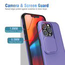 Up and Down Sliding Camera Cover Design Shockproof TPU + PC Protective Case For iPhone 13 Pro Max(Purple)