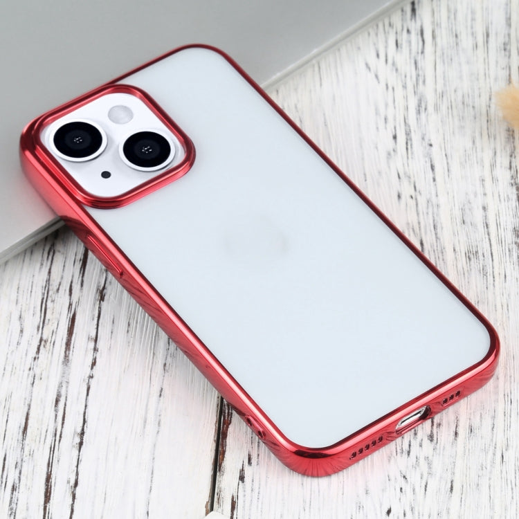 Ultra-thin Electroplating TPU Protective Case For iPhone 13(Red)