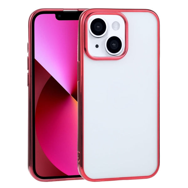 Ultra-thin Electroplating TPU Protective Case For iPhone 13(Red)