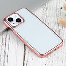 Ultra-thin Electroplating TPU Protective Case For iPhone 13(Pink)