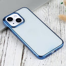 Ultra-thin Electroplating TPU Protective Case For iPhone 13(Blue)