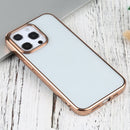 Ultra-thin Electroplating TPU Protective Case For iPhone 13 Pro Max(Rose Gold)