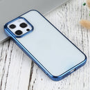 Ultra-thin Electroplating TPU Protective Case For iPhone 13 Pro Max(Blue)