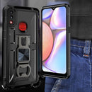 PC + TPU Shockproof Protective Case with Corkscrew Holder For Samsung Galaxy A10s(Transparent Black)