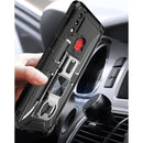 PC + TPU Shockproof Protective Case with Corkscrew Holder For Samsung Galaxy A10s(Transparent Black)