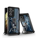 PC + TPU Shockproof Protective Case with Corkscrew Holder For Samsung Galaxy S21 Ultra 5G(Sapphire Blue)