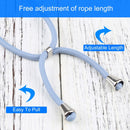 For iPhone 13 Four-corner Shockproof Transparent TPU Protective Case with Lanyard(Blue Grey)