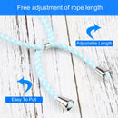 Four-corner Shockproof Transparent TPU Protective Case with Lanyard For iPhone 13 Pro(Mint Green White)