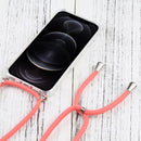 Four-corner Shockproof Transparent TPU Protective Case with Lanyard For iPhone 13 Pro(Orange)