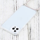 Four-corner Shockproof Transparent TPU Protective Case with Lanyard For iPhone 13 Pro(Apricot)