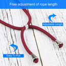 Four-corner Shockproof Transparent TPU Protective Case with Lanyard For iPhone 13 Pro(Wine Red)