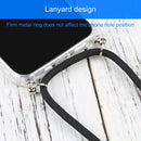 Four-corner Shockproof Transparent TPU Protective Case with Lanyard For iPhone 13 Pro(Black)