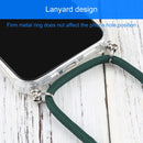 Four-corner Shockproof Transparent TPU Protective Case with Lanyard For iPhone 13 Pro(Dark Green)