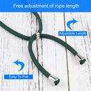 Four-corner Shockproof Transparent TPU Protective Case with Lanyard For iPhone 13 Pro(Dark Green)