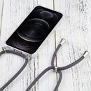 Four-corner Shockproof Transparent TPU Protective Case with Lanyard For iPhone 13 Pro(Grey)