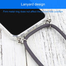 Four-corner Shockproof Transparent TPU Protective Case with Lanyard For iPhone 13 Pro(Grey)