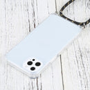 Four-corner Shockproof Transparent TPU Protective Case with Lanyard For iPhone 13 Pro(Black Gold)