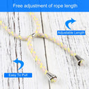 Four-corner Shockproof Transparent TPU Protective Case with Lanyard For iPhone 13 Pro(Gold Yellow)