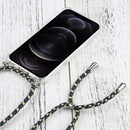 Four-corner Shockproof Transparent TPU Protective Case with Lanyard For iPhone 13 Pro(Black Green Gold)