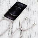 Four-corner Shockproof Transparent TPU Protective Case with Lanyard For iPhone 13 Pro Max(Apricot)