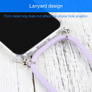 Four-corner Shockproof Transparent TPU Protective Case with Lanyard For iPhone 13 Pro Max(Light Purple)