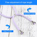 Four-corner Shockproof Transparent TPU Protective Case with Lanyard For iPhone 13 Pro Max(Light Purple)