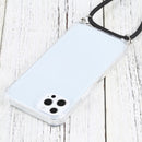 Four-corner Shockproof Transparent TPU Protective Case with Lanyard For iPhone 13 Pro Max(Black)