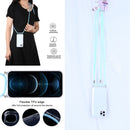 Four-corner Shockproof Transparent TPU Protective Case with Lanyard For iPhone 13 Pro Max(Mint Green)