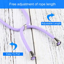 Four-corner Shockproof Transparent TPU Protective Case with Lanyard For iPhone 13 Pro Max(Purple)