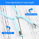 Four-corner Shockproof Transparent TPU Protective Case with Lanyard For iPhone 13 Pro Max(Lake Blue)