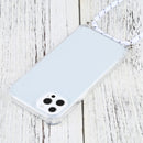 Four-corner Shockproof Transparent TPU Protective Case with Lanyard For iPhone 13 Pro Max(White Thick Black)