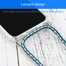 Four-corner Shockproof Transparent TPU Protective Case with Lanyard For iPhone 13 Pro Max(Green White)