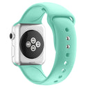 Double Nail Silicone Strap Watch Band For Apple Watch Series 7 41mm / 6 & SE & 5 & 4 40mm / 3 & 2 & 1 38mm(Mint Green)