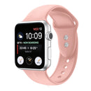 Double Nail Silicone Strap Watch Band For Apple Watch Series 7 41mm / 6 & SE & 5 & 4 40mm / 3 & 2 & 1 38mm(Rose Gold)