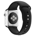 Double Nail Silicone Strap Watch Band For Apple Watch Series 7 41mm / 6 & SE & 5 & 4 40mm / 3 & 2 & 1 38mm(Black)