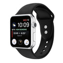 Double Nail Silicone Strap Watch Band For Apple Watch Series 7 41mm / 6 & SE & 5 & 4 40mm / 3 & 2 & 1 38mm(Black)