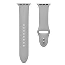 Double Nail Silicone Strap Watch Band For Apple Watch Series 7 41mm / 6 & SE & 5 & 4 40mm / 3 & 2 & 1 38mm(Grey)