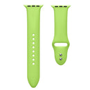 Double Nail Silicone Strap Watch Band For Apple Watch Series 7 41mm / 6 & SE & 5 & 4 40mm / 3 & 2 & 1 38mm(Green)