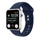 Double Nail Silicone Strap Watch Band For Apple Watch Series 7 41mm / 6 & SE & 5 & 4 40mm / 3 & 2 & 1 38mm(Midnight Blue)
