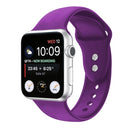Double Nail Silicone Strap Watch Band For Apple Watch Series 7 41mm / 6 & SE & 5 & 4 40mm / 3 & 2 & 1 38mm(Dark Purple)
