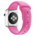 Double Nail Silicone Strap Watch Band For Apple Watch Series 7 41mm / 6 & SE & 5 & 4 40mm / 3 & 2 & 1 38mm(Hot Pink)