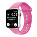 Double Nail Silicone Strap Watch Band For Apple Watch Series 7 41mm / 6 & SE & 5 & 4 40mm / 3 & 2 & 1 38mm(Hot Pink)