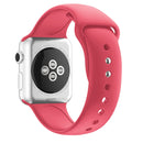 Double Nail Silicone Strap Watch Band For Apple Watch Series 7 41mm / 6 & SE & 5 & 4 40mm / 3 & 2 & 1 38mm(Watermelon Pink)