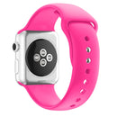 Double Nail Silicone Strap Watch Band For Apple Watch Series 7 45mm / 6 & SE & 5 & 4 44mm / 3 & 2 & 1 42mm(Pink)