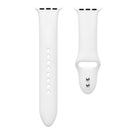 Double Nail Silicone Strap Watch Band For Apple Watch Series 7 45mm / 6 & SE & 5 & 4 44mm / 3 & 2 & 1 42mm(White)