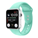 Double Nail Silicone Strap Watch Band For Apple Watch Series 7 45mm / 6 & SE & 5 & 4 44mm / 3 & 2 & 1 42mm(Mint Green)